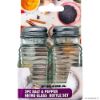 Picture of A Set of 2 Classic Glass Mixers, for Salt and Pepper, with a Glass Base and Stainless Steel Cover. Perfect for Use in the Kitchen, Dining Table, Camper, Camping and Barbecuing. The Design Is Convenient for Filling.