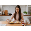 Picture of Stainless Steel Butter Dish with Clear Plastic Lid Retro Tray Kitchen Butter Storage Serving Container Dishwasher Safe