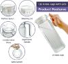 Picture of Fridge Jug Glass Water Jug with Lid - 1L Clear Water Pitcher with Ribbed Glass Design & Handle for Fridge Shelf & Everyday - Juices, Pimms & Picnics
