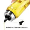 Picture of Clear Glass Oil Pourer Bottle – 17oz Measuring Dispenser for Kitchen – Stainless Steel Lid & Leak-Proof Spout – Heat Resistant Oil Container for Cooking, Salad & BBQ