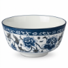 Picture of Elegant Blue and White Ceramic Bowl 14.5cm Diameter 8cm Height Approx 700ml Capacity Decorative Floral Design Serving Bowl for Soup Salad Cereal Rice Noodles and Everyday Dining Use