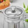 Picture of 500ml Glass Tea Pot with Removable Stainless Steel Fine Mesh Infuser Filter Clear Transparent Body Heat Resistant Glass Teapot with Lid and Handle Suitable for Brewing Loose Leaf Tea Herbal Tea and Blooming Tea for 1 to 2 Persons Kitchen and Table Use