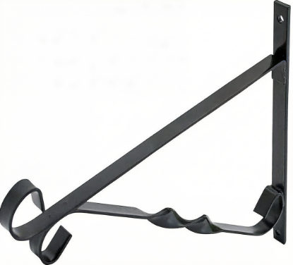 Picture of Hanging Basket Brackets 10 Inch Wall Mounted Metal Garden Hooks Powder Coated Rust Resistant Decorative Support for Flower Pots Bird Feeders Lanterns and Outdoor Decorations