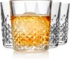 Picture of Set of 6 Premium Glass Set 340ml Crystal-Cut Diamond Pattern Tumblers for Water, Whiskey, Juice | Elegant Lead-Free Soda-Lime Glassware for Home Bar & Kitchen | Durable, Ultra-Clear High White Finish